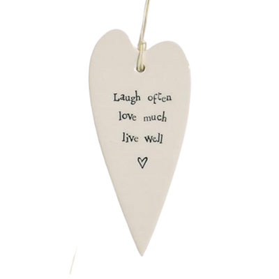 Hanging Porcelain Heart