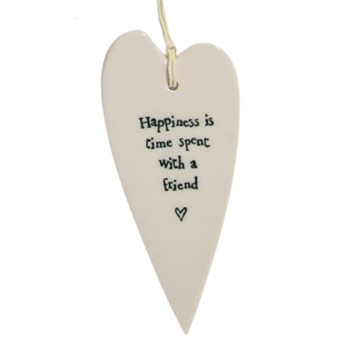 Hanging Porcelain Heart