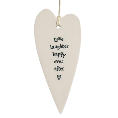 Hanging Porcelain Heart
