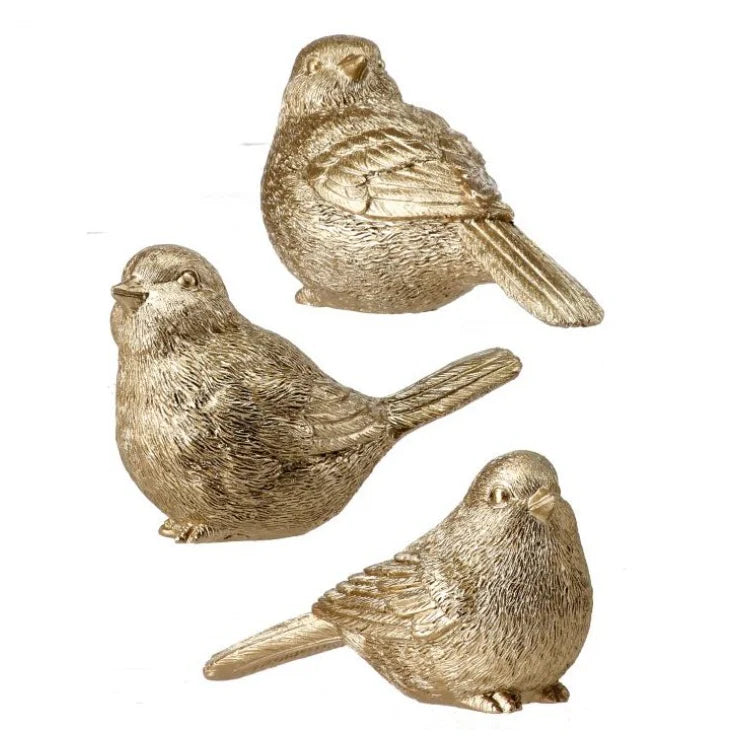 Gold Sitting Bird