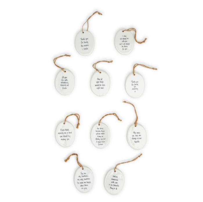 Oval Porcelain Tag
