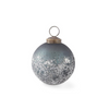 Glass Speckle Ornament, green and white (small)