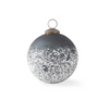 Glass Speckle Ornament, green and white (medium)