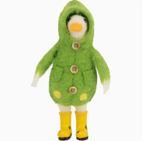 Felt Duck, green coat