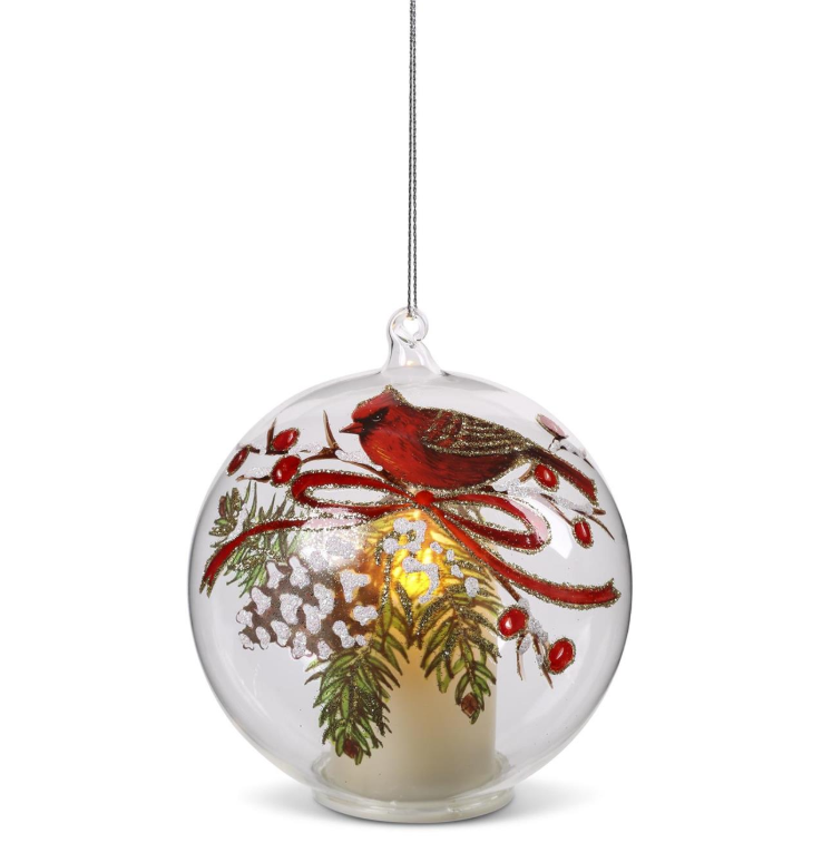 LED Cardinal Ornament (small)