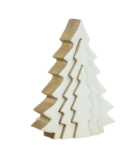 Wood Tree Puzzle, white
