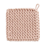 Crocheted Pot Holder, pastel pink