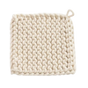 Crocheted Pot Holder, cream