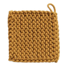 Crocheted Pot Holder, mustard