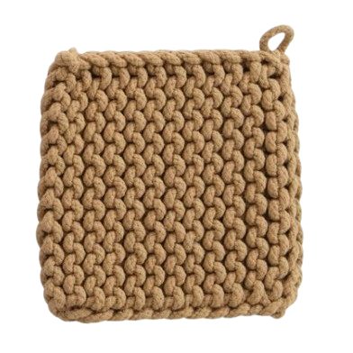 Crocheted Pot Holder, natural