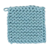 Crocheted Pot Holder, aqua blue