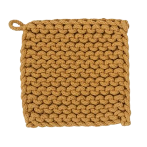 Crocheted Pot Holder, wheat