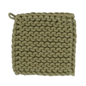 Crocheted Pot Holder, green