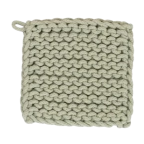 Crocheted Pot Holder, pale sage