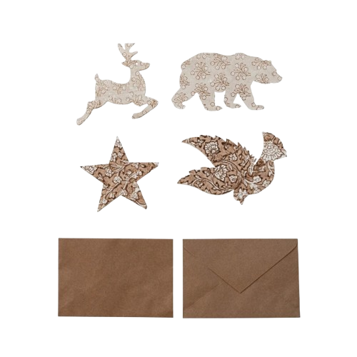 Block Print Gift Enclosure Card, individual