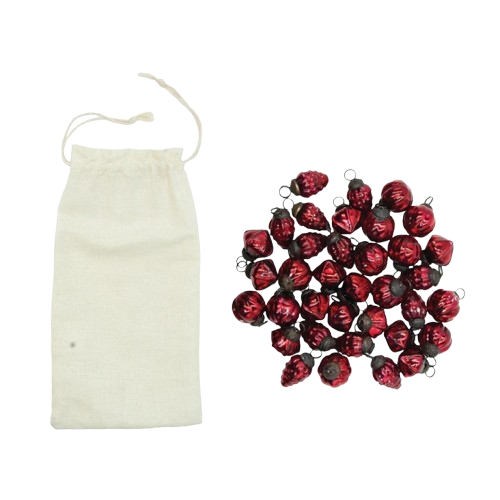 Mercury Glass Ornaments, red