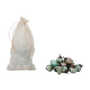 Mercury Glass Ornaments, green mix