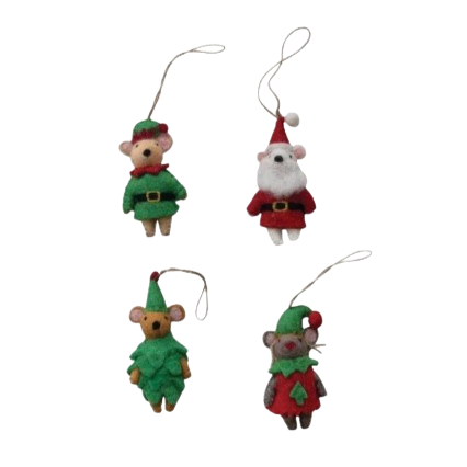 Felt Animal Ornament in Christmas Box