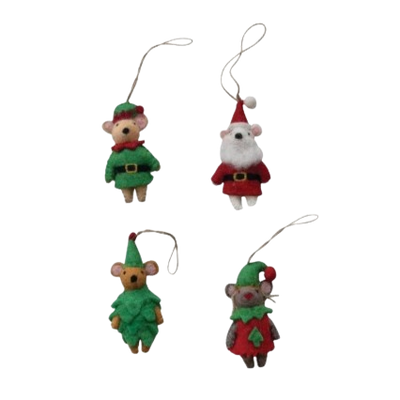 Felt Animal Ornament in Christmas Box