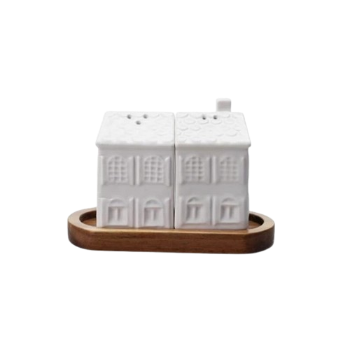 House Salt/Pepper with Tray, set/3