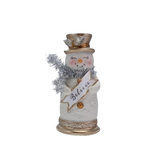 Resin Snowman - "Believe"
