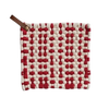 Crocheted Pot Holder, red checkered