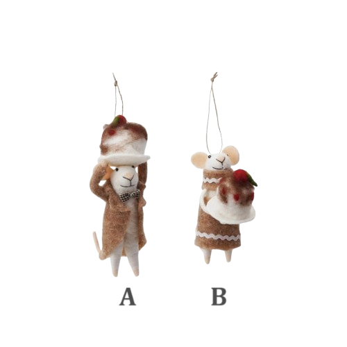 Felt Mouse/Cake Ornament