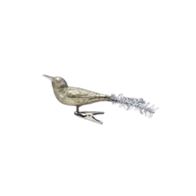 Bird Clip-on Ornament, silver