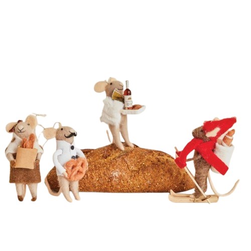 Felt Foodie Mouse Ornament