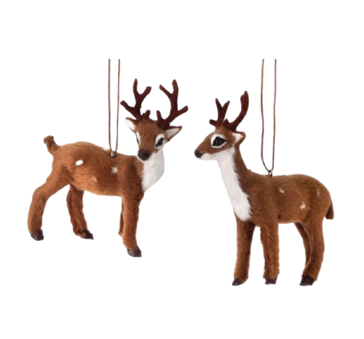 Furry Deer Ornament
