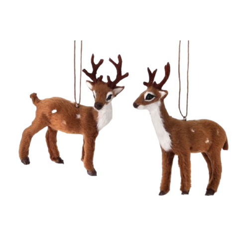 Furry Deer Ornament