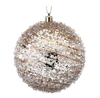 Iced Swirl Glass Ornament, champagne