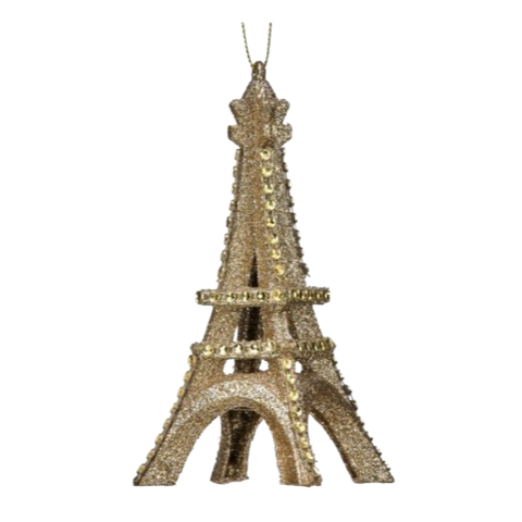 Eiffel Tower Ornament, gold