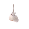 Furry Rabbit Ornament, white
