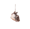 Furry Rabbit Ornament, brown
