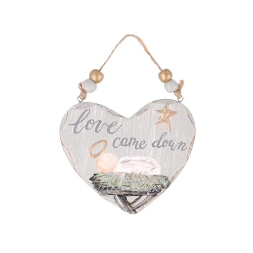 Wood Ornament, "Love"