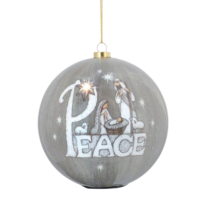 Paper Mache Holy Family Ornament