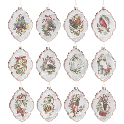 Twelve Days of Christmas Ornaments, set/12