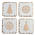 Marble Holiday Coaster Set