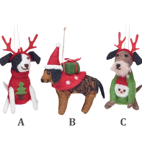 Felt Puppy Ornament