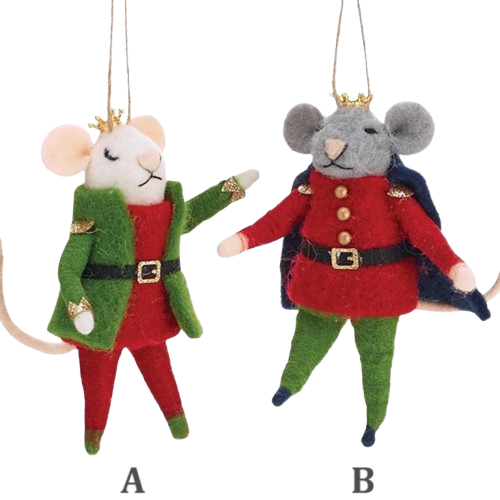 Felt Nutcracker Mouse Ornament