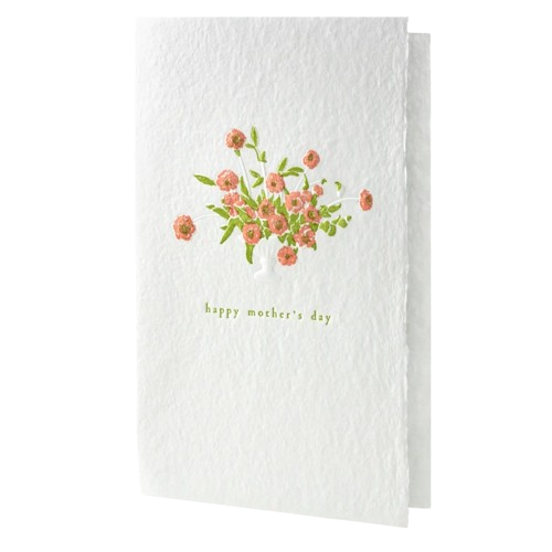 Handmade Paper Letterpress Card - "Mother's Bouquet"