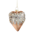 Beaded Heart Locket Ornament, gold