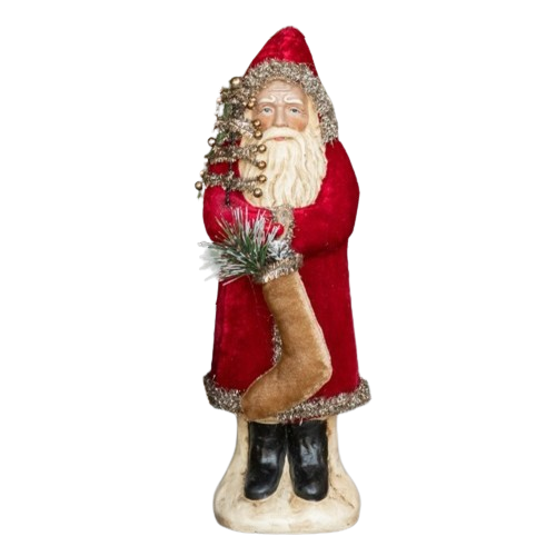 Velvet Santa, red