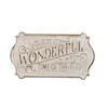 "Wonderful Time of Year" Sign, gold/white