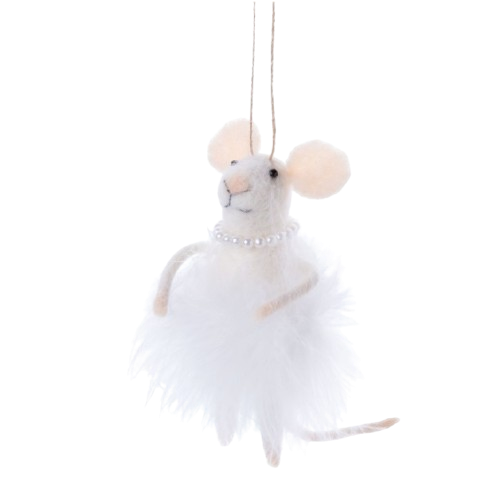 Tutu Felt Mouse Ornament