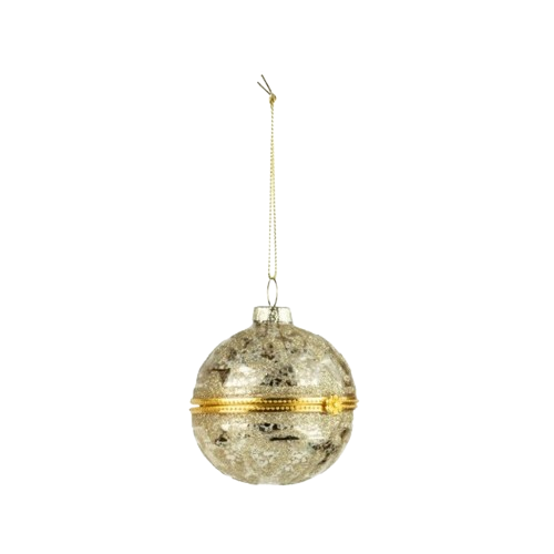 Hinged Ornament - gold/round