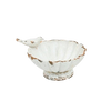 Pewter Bowl with Bird, white