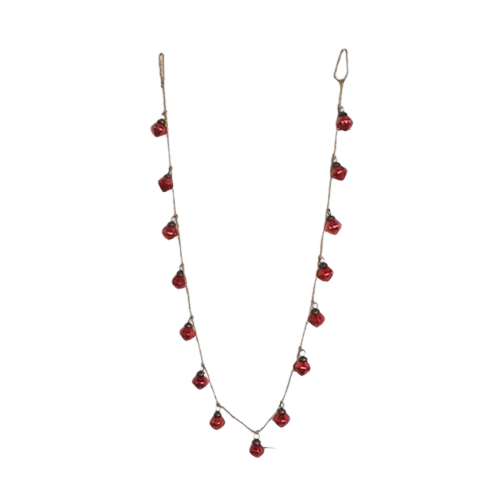 Glass Ornament Garland, red