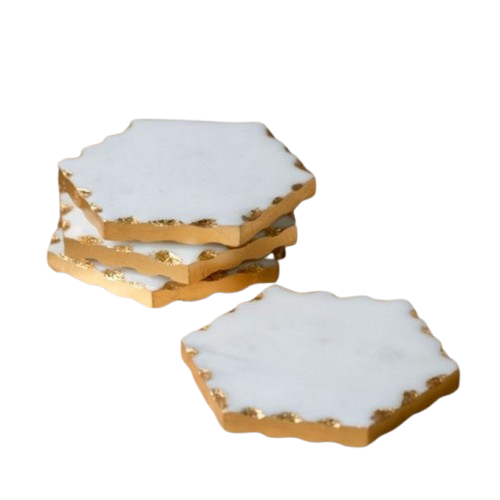 Marble Coasters, Gold Edge